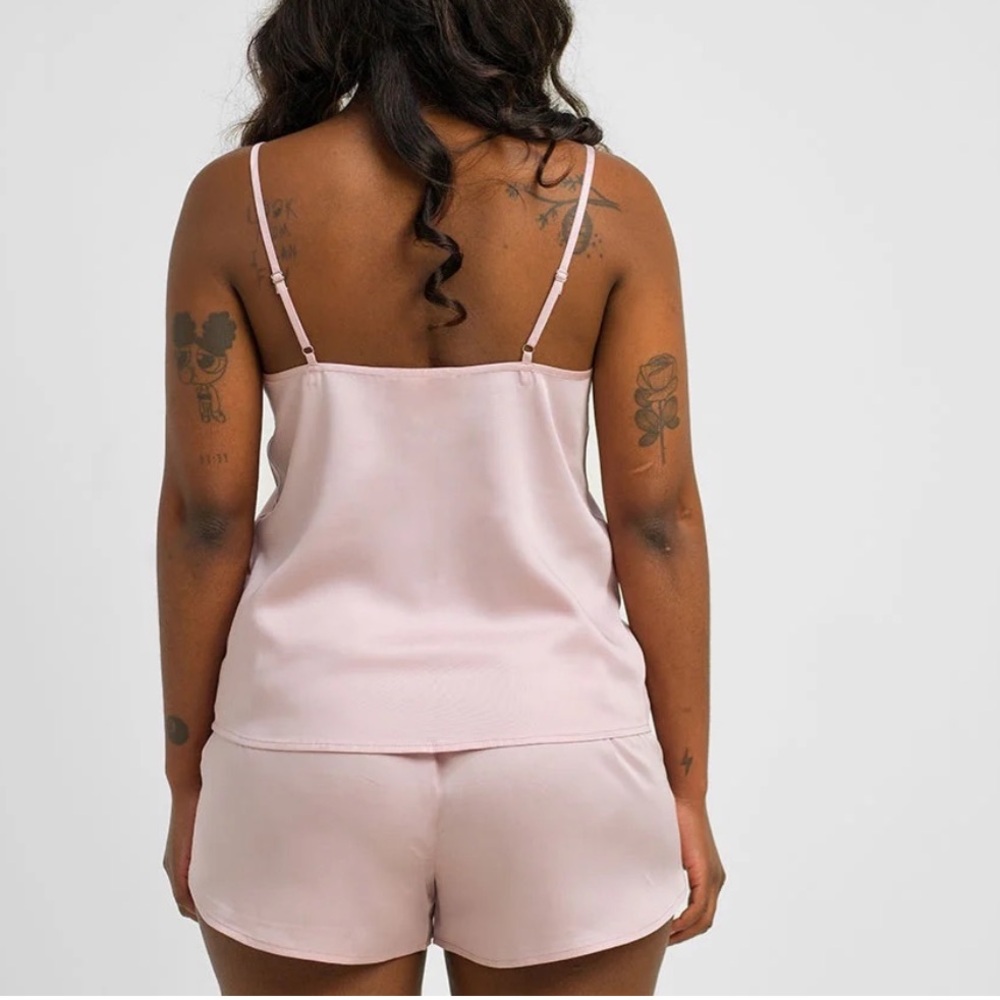 NEW Ettitude M Rose Pink 100% Clean Bamboo Shortie Shorts Lingerie PJ Lounge